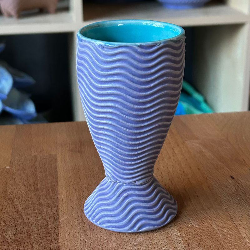Chalice in turquoise &amp; purple