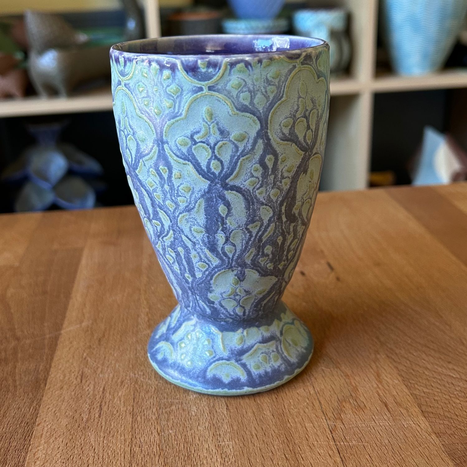 Goblet in purple &amp; mermaid