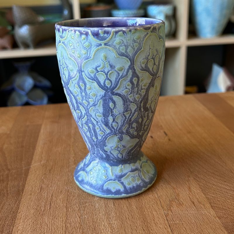Goblet in purple &amp; mermaid