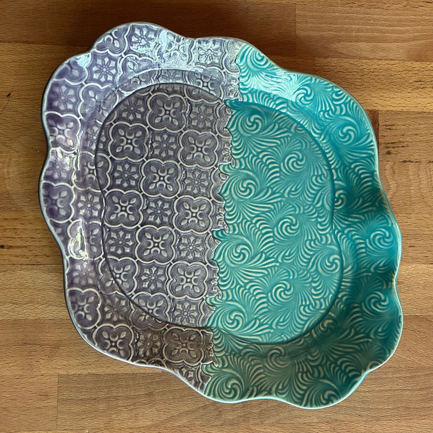 Sidelong Glance in turquoise &amp; purple