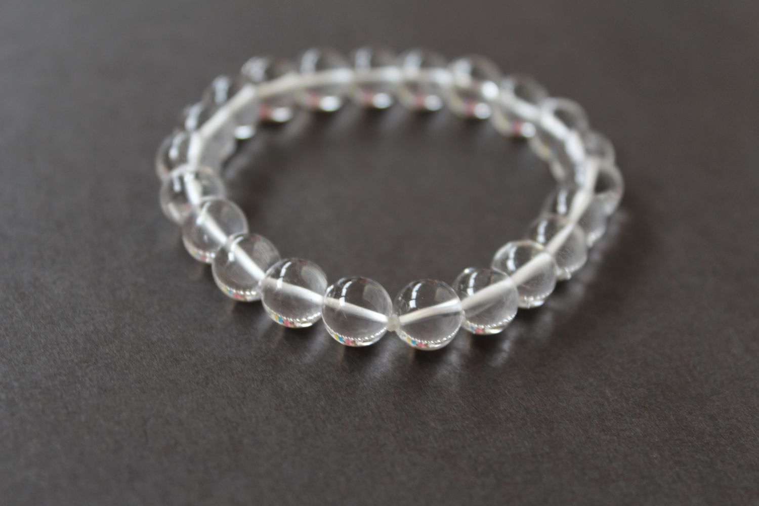 Clear Quartz Bracelet - 8 MM ( For Clarity &amp;  Healing )