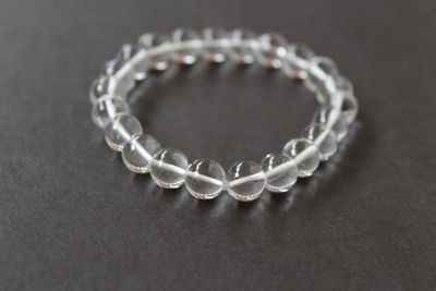 Clear Quartz Bracelet - 8 MM ( For Clarity &amp;  Healing )
