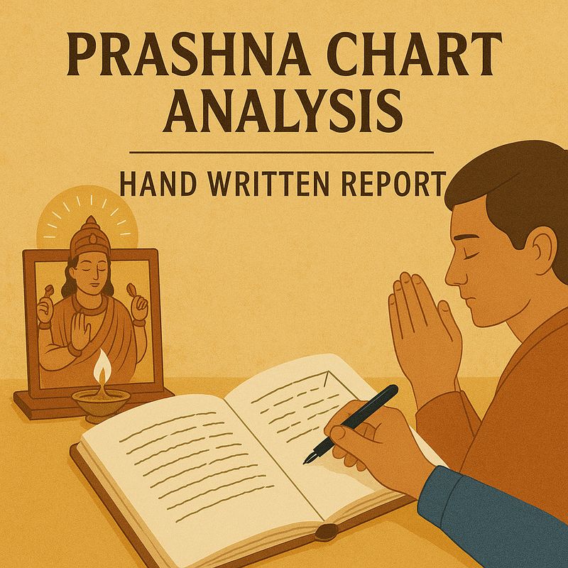 Prashna Chart Analysis  - Hand Written Report