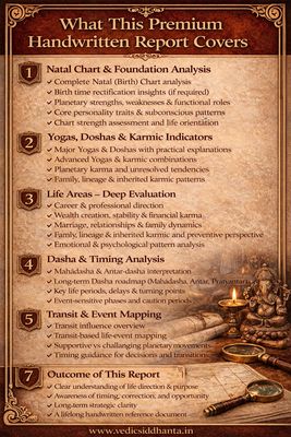 Detailed Handwritten Horoscope Report | Karmic, Strategic & Life-Alignment Analysis | Handwritten PDF