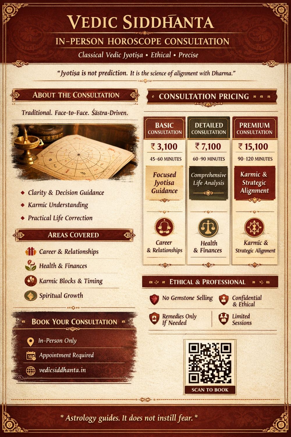 In-Person Brief Horoscope Consultation—Offline Consultation