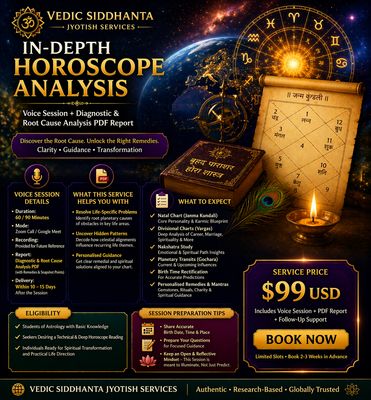 In-Depth Horoscope Analysis for International Users | Voice Session + Diagnostic & Root Cause Analysis PDF Report (Remedies & Snapshot Points)