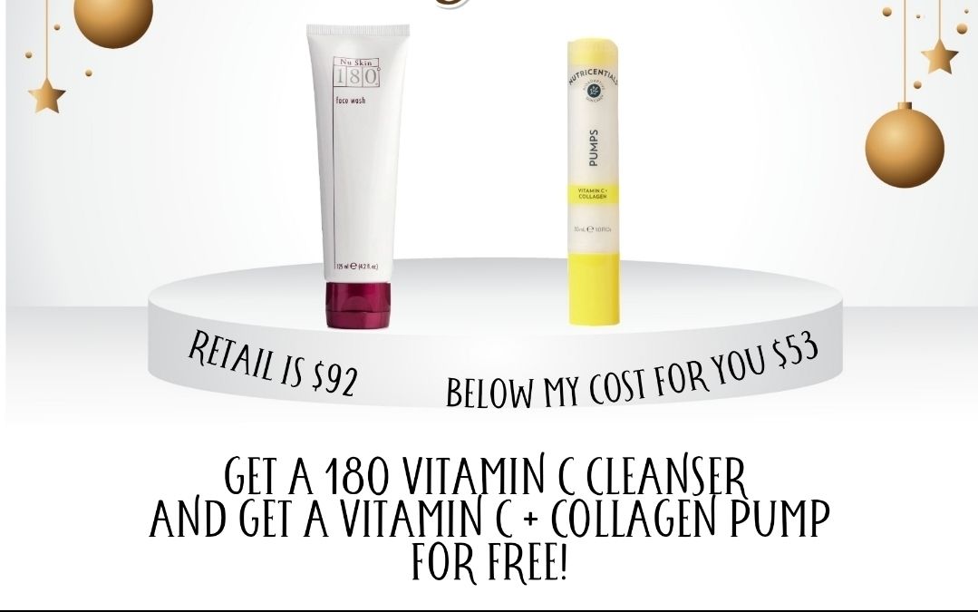 180 Vitamin C wash and Vitamin C + Collagen Pump Bundle