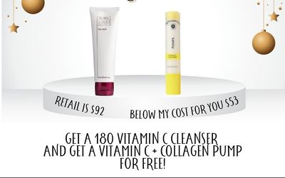 180 Vitamin C wash and Vitamin C + Collagen Pump Bundle