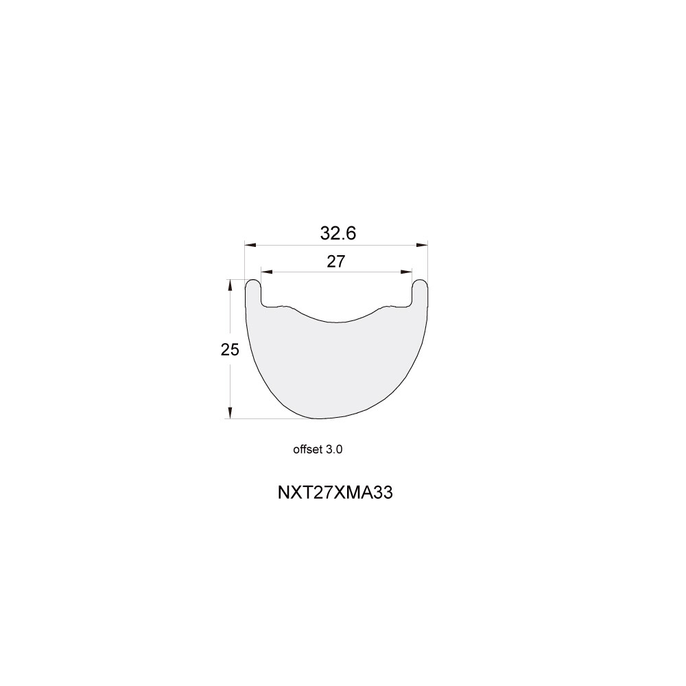 NXT27XMA33 PREMIUM Asymmetric 27.5 x 32.6mm