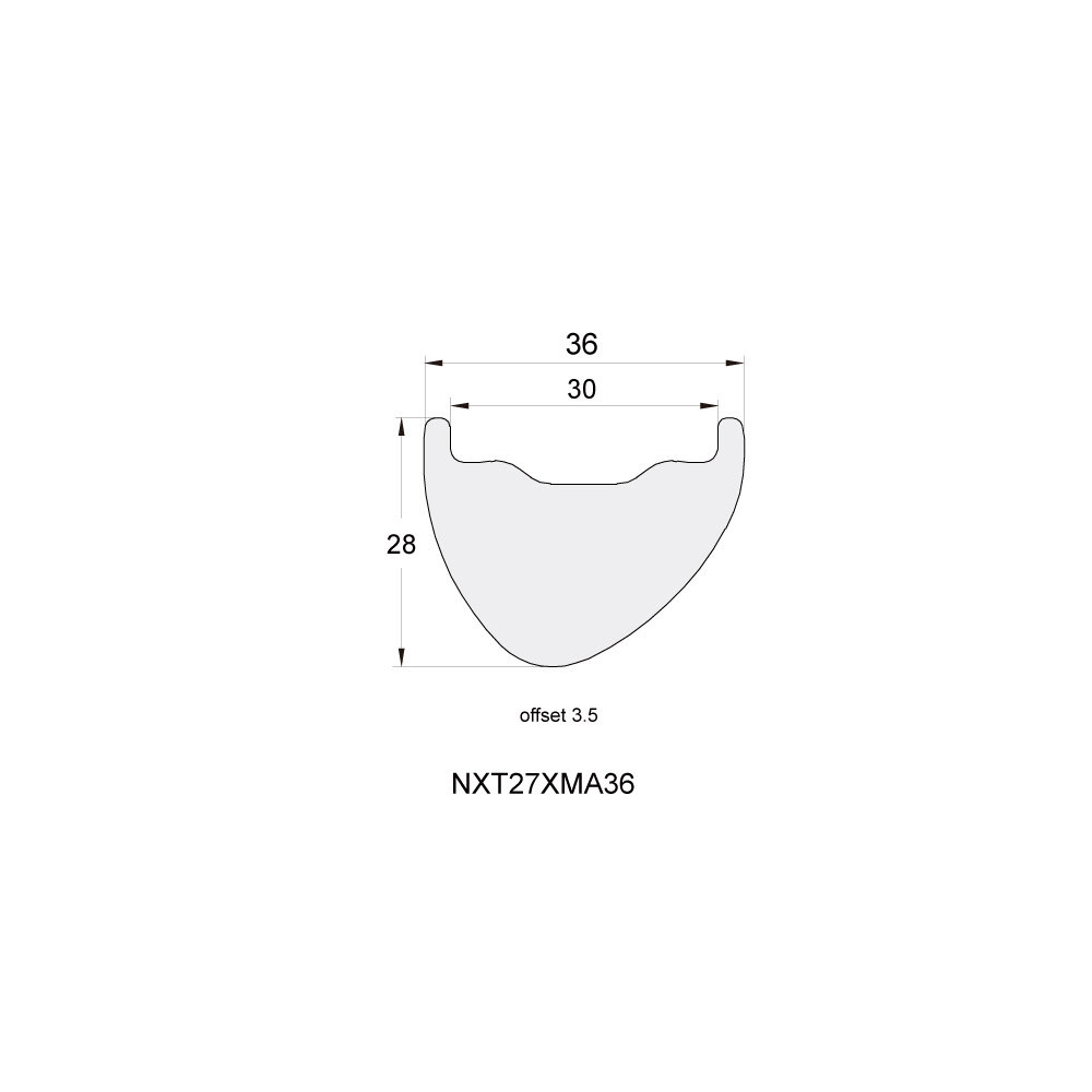 NXT27XMA36 PREMIUM Asymmetric 27.5 x 36mm