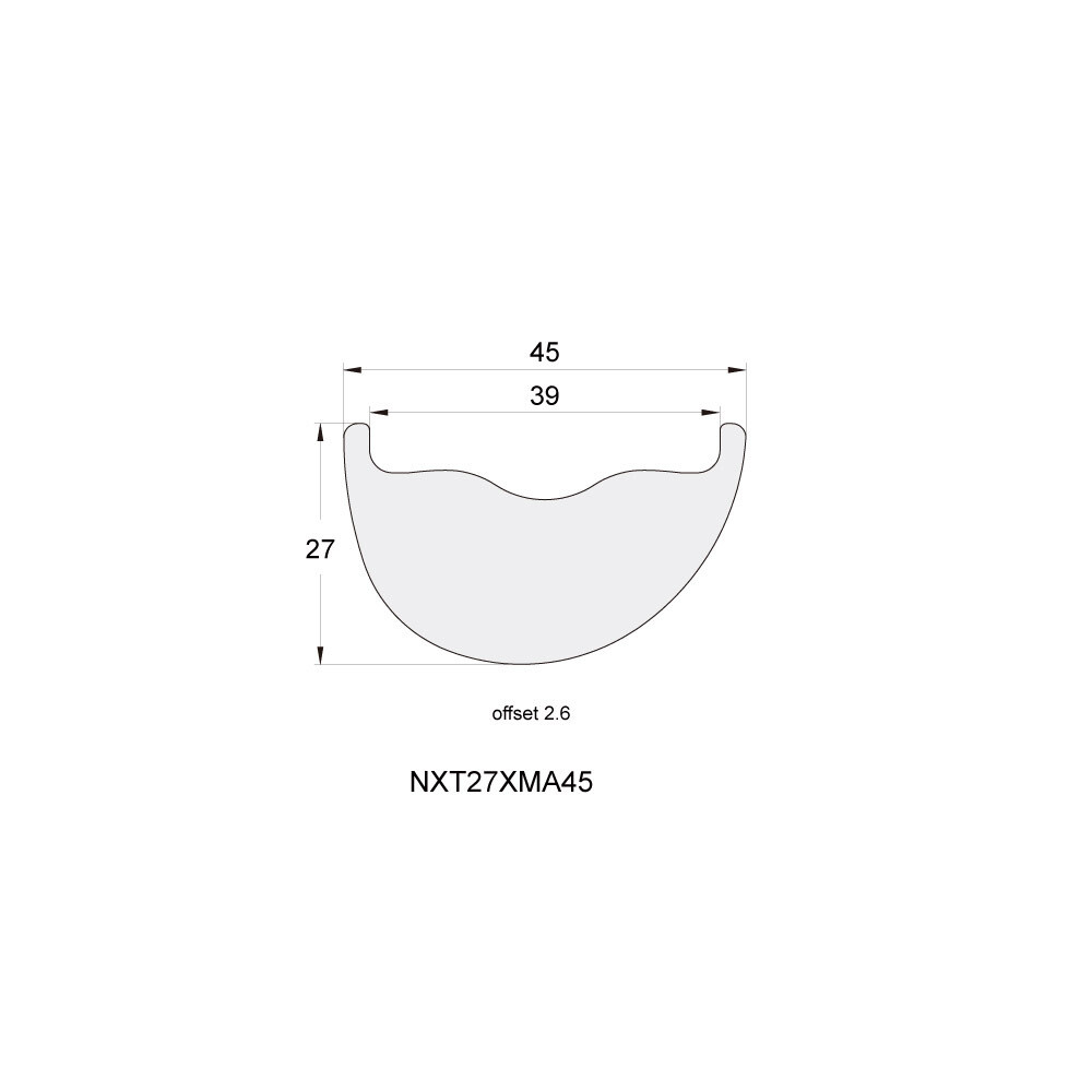 NXT27XMA45 PREMIUM Asymmetric 27.5 x 45mm