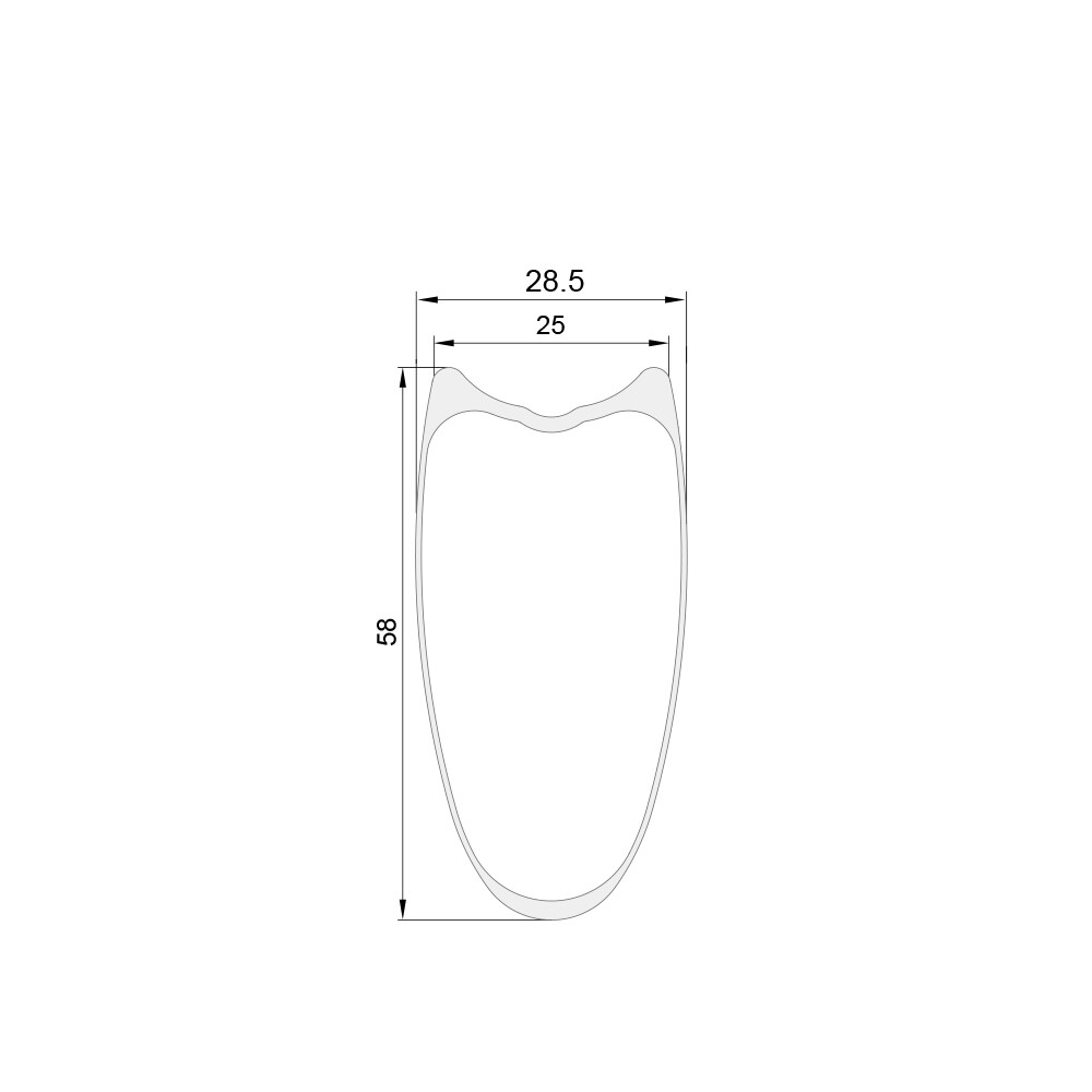 NXT58RT 700 x 27 x 58mm