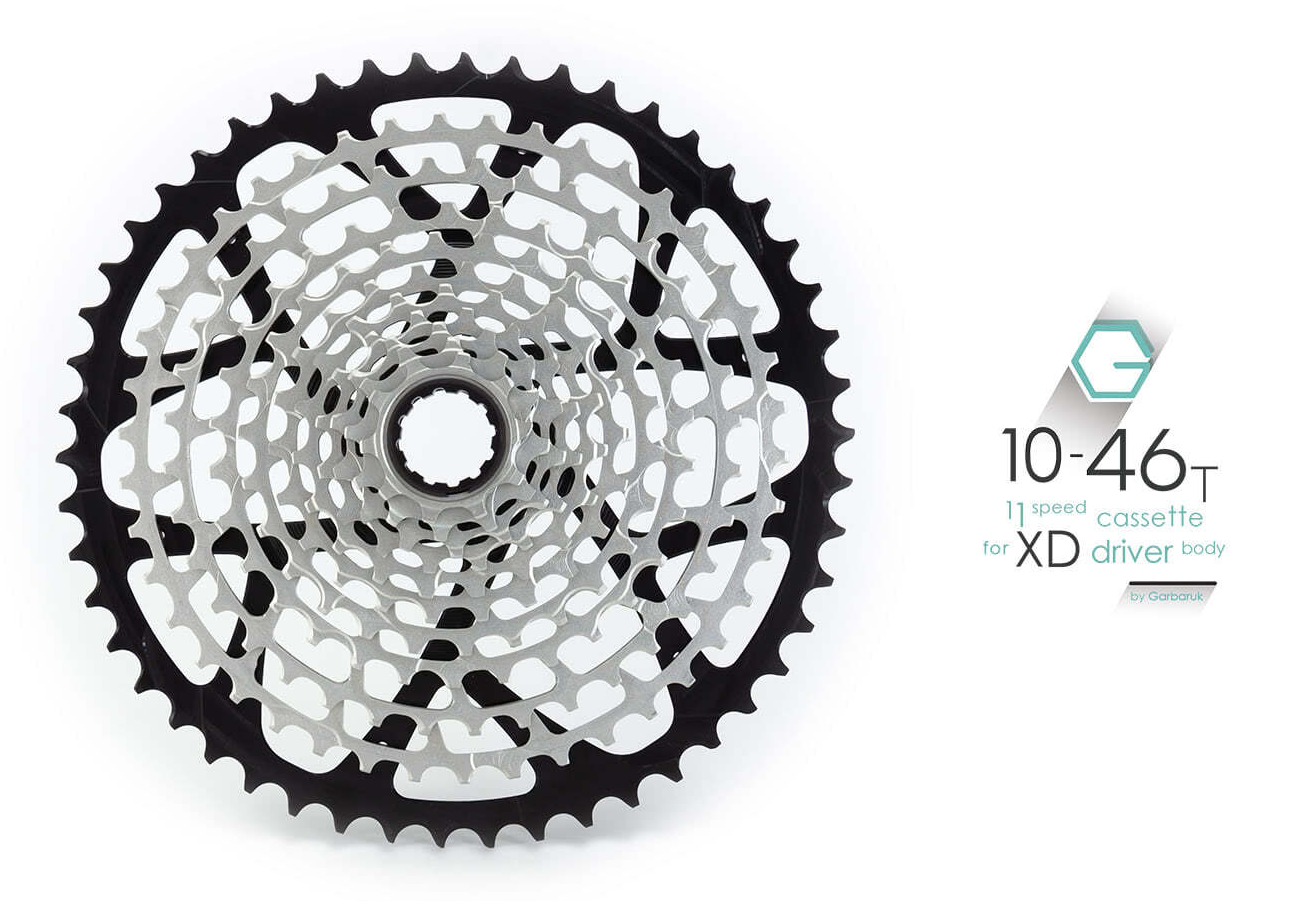 Garbaruk 11-speed cassette (SRAM XD freehub), Colour: Black, Cassette Model: 10-46