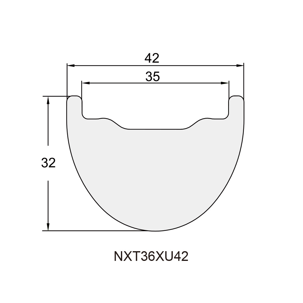 NXT36XU42 [Unicorn] PREMIUM 42mm Width Carbon Fiber 36&quot;