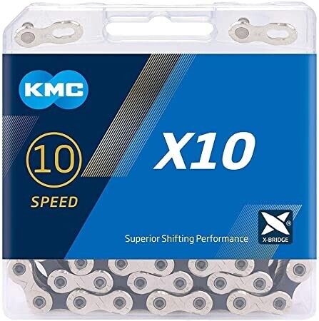 KMC X10 - Silver/Black - 114 links