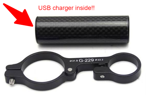 kLite Micro USB charger, Version Type: Round Bar Mount