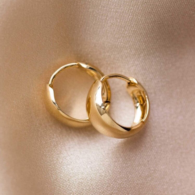 14k Gold Chunky Stacking Hoops, Classic Modern Hoop Earrings, Earring Gold Hoops, Stacking Hoops, Sterling Silver Hoops, Vermeil Hoops,Hoops