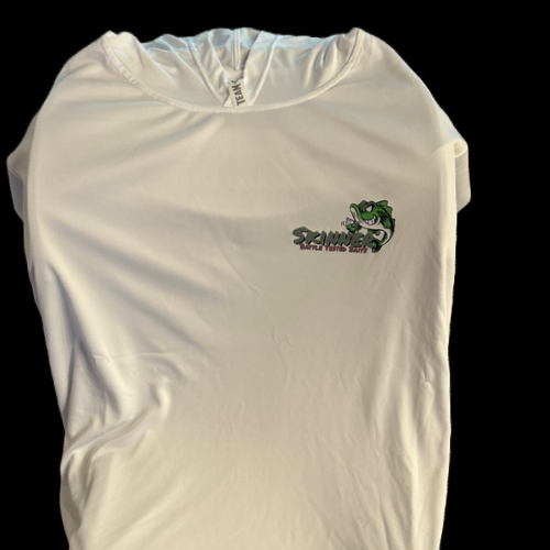Skinner Baits Logo White SPF Hoodie (XL)