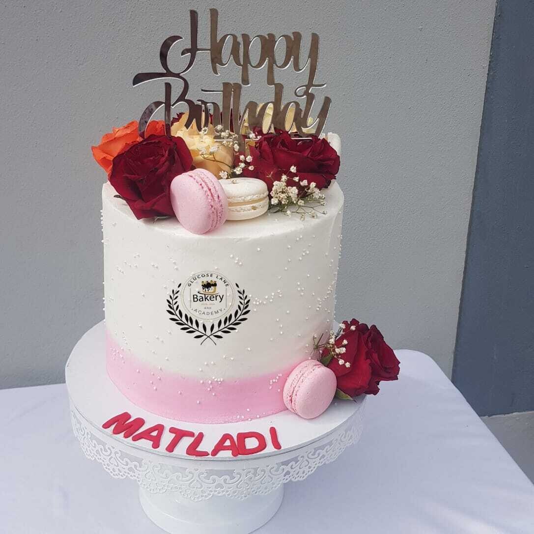 Red Rose Buttercream Cake