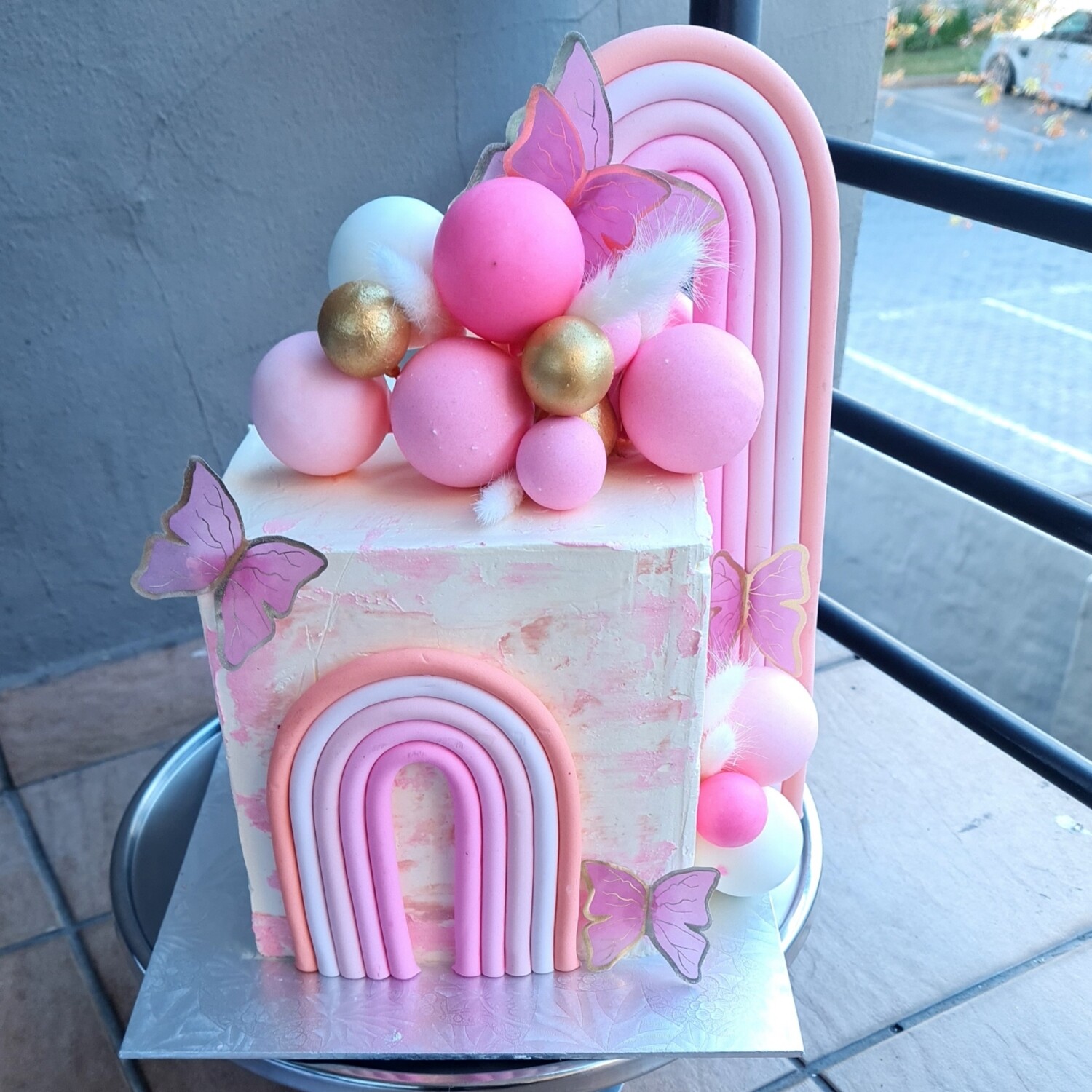 Rainbow Square Cake