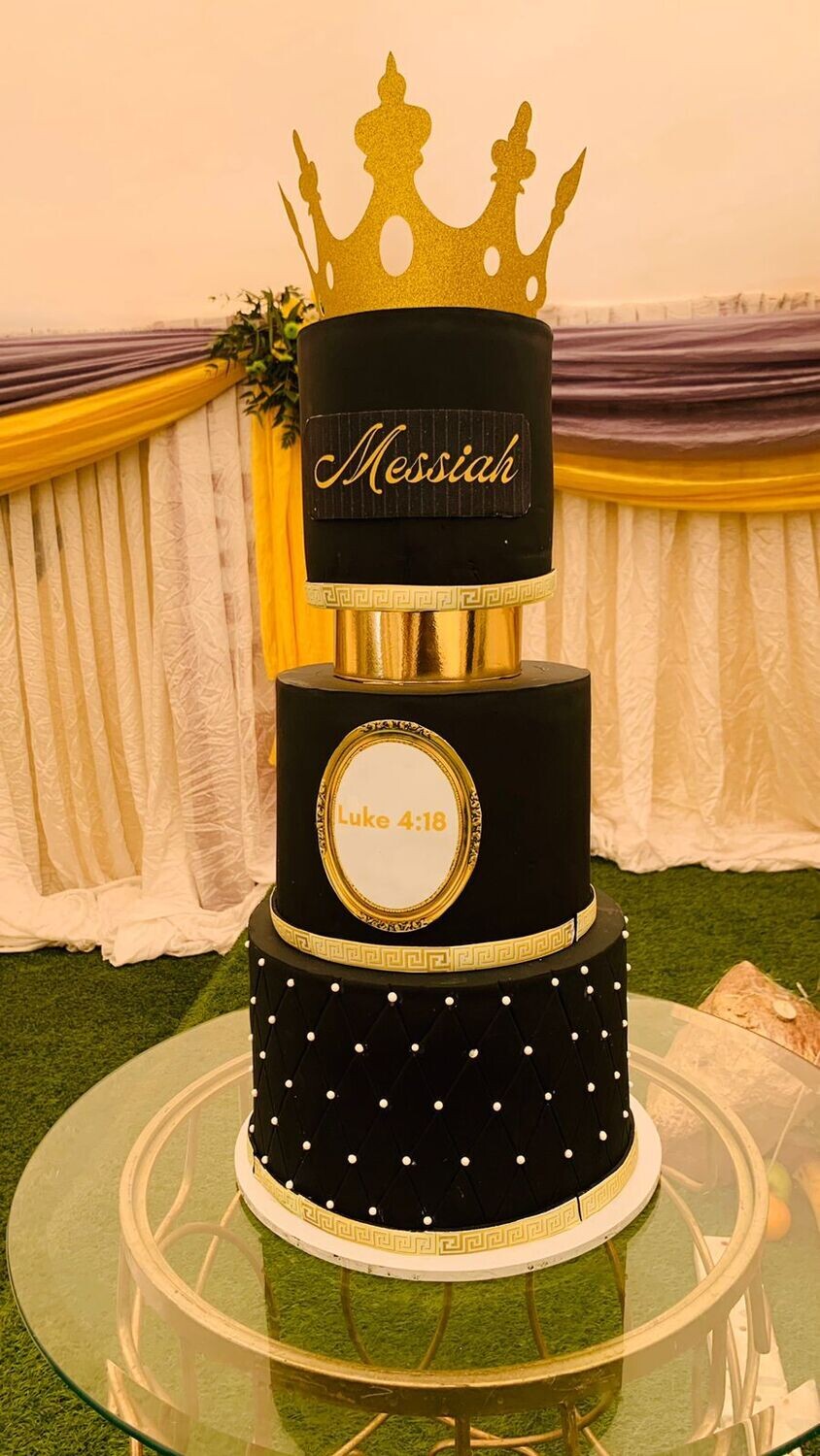 3 tier Black Cake