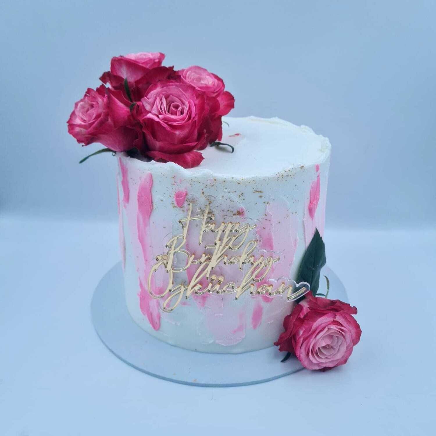 White and Pink Cake