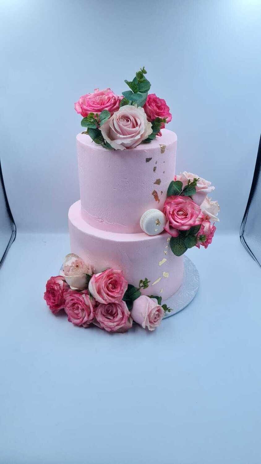 2 Tier Floral Cake