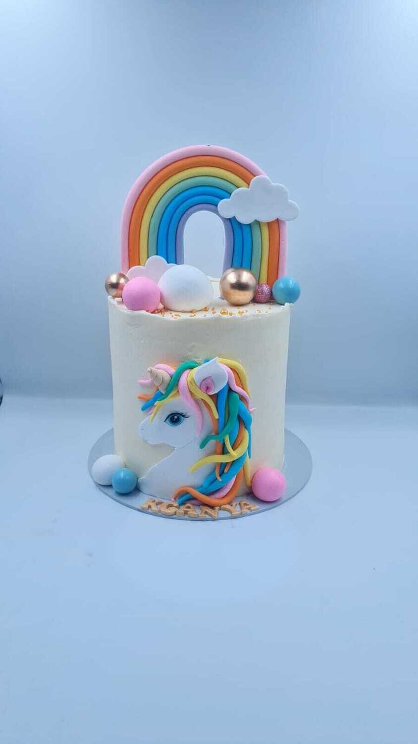 Navy Unicon Cake