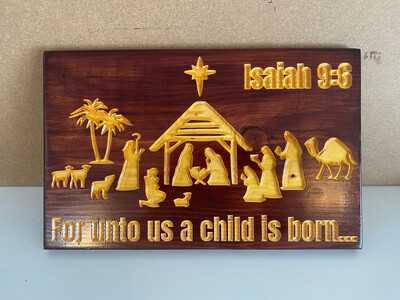 ‘For Unto Us A Child Is Born’ Wall Décor