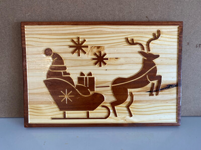 ‘Santa, Sleigh, and Reindeer’ Wall Décor