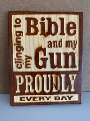 ‘Bible & Gun’ Wall Décor