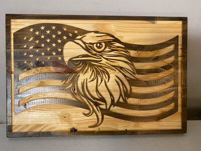 ‘US Flag &amp; Eagle’ Wall Décor