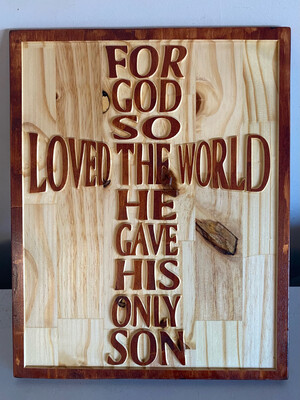 ‘For God So Loved The World’ Wall Décor
