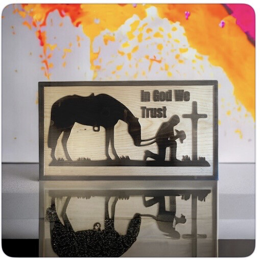 ’Praying Cowboy- God’ Wall Décor
