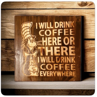 ‘Cat In The Hat Coffee’ Wall Décor
