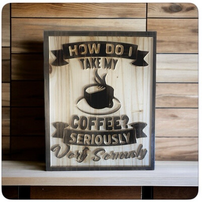 ‘How Do I Take My Coffee’ Wall Décor