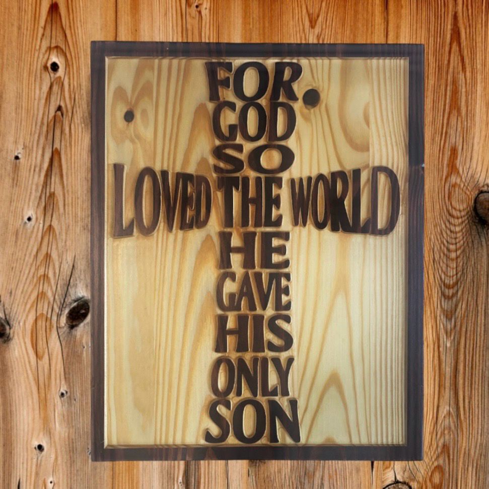 ‘For God So Loved The World’ Wall Décor