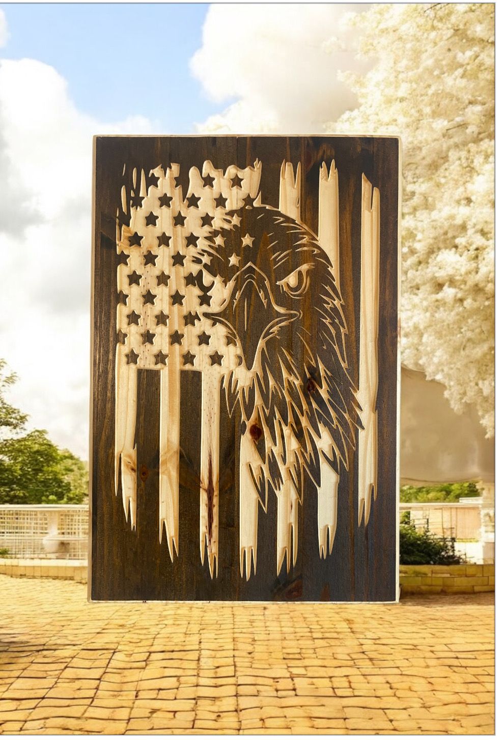 ‘Eagle Tattered Flag 2’ Wall Décor