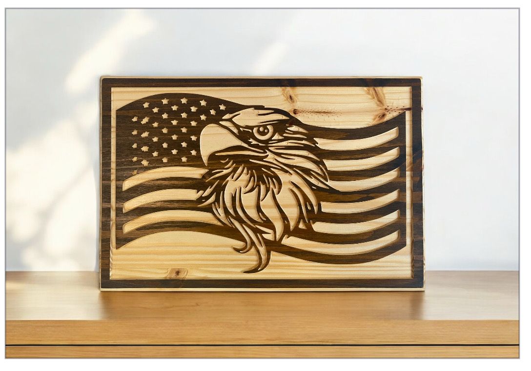 ‘US Flag &amp; Eagle’ Wall Décor