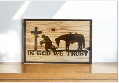‘Praying Cowboy - God’ Wall Décor