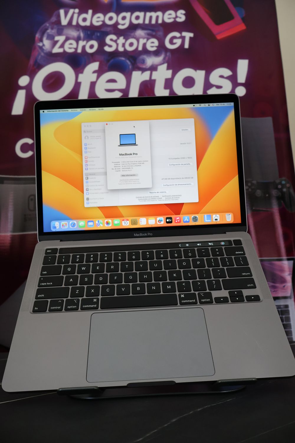 MACBOOK PRO 13&quot; 2020 CORE I5 16GB DE RAM 512GB SSD APPLE