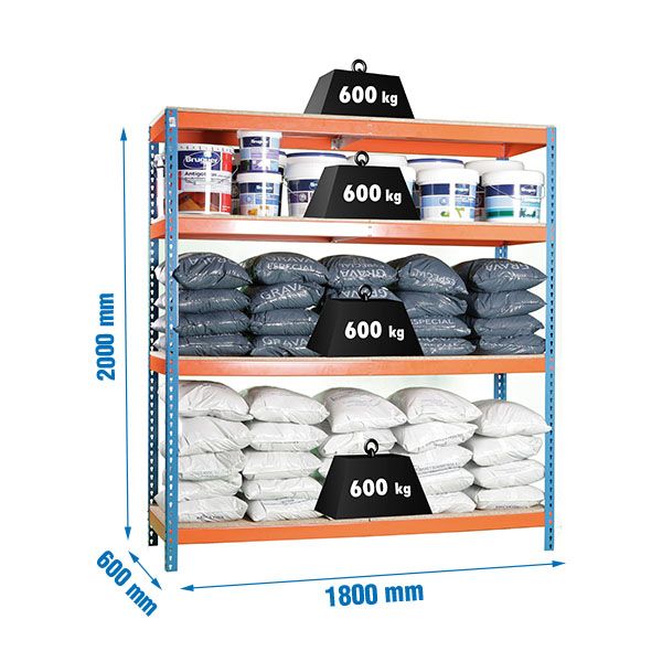 ESTANTE RACK SIMONFORTE 1806-4 CHIPBOARD MARCA ESPAÑOLA