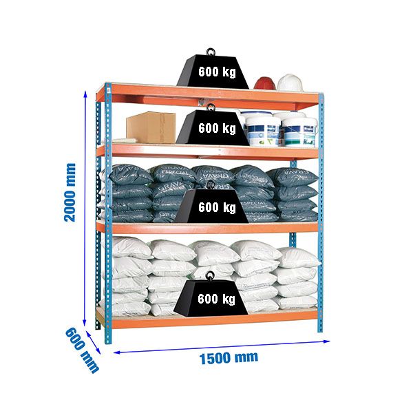 ESTANTE RACK SIMONFORTE 1506-4 CHIPBOARD MARCA ESPAÑOLA