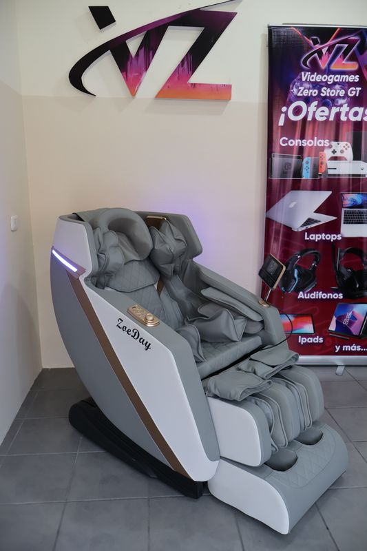 SILLON MASAJEADOR 5D DAYANERIS GRAVEDAD 0 GRIS CON AZUL ZOEDAY