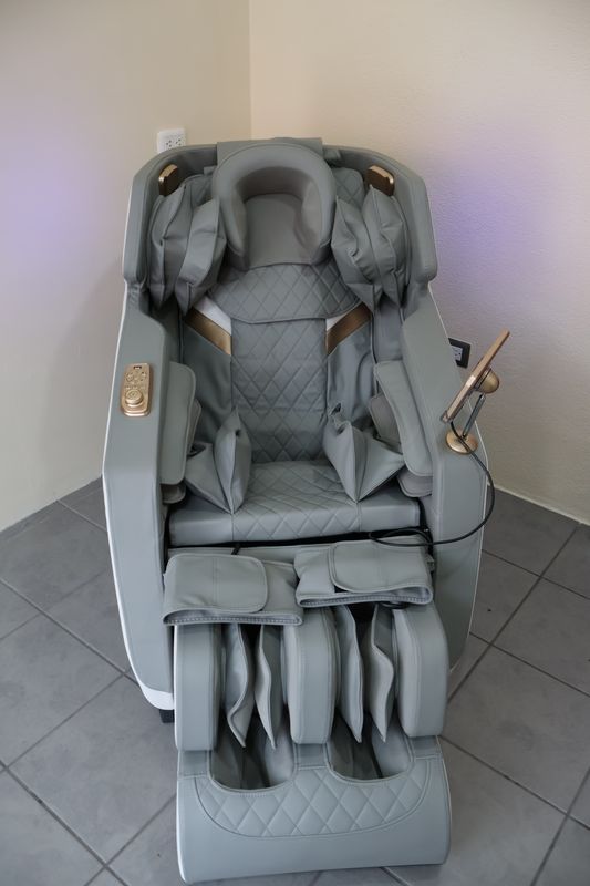 SILLON MASAJEADOR 5D DAYANERIS GRAVEDAD 0 GRIS CON AZUL ZOEDAY