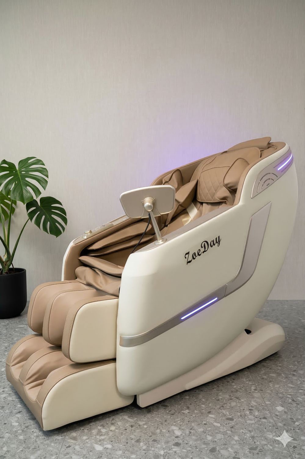 Sillón masajeador sl track luxury café con dorado zoeday