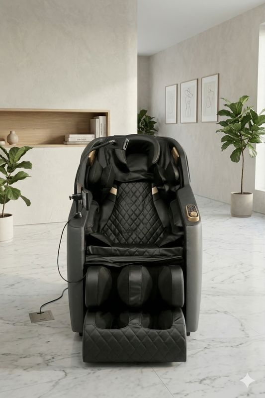 Sillón masajeador 5d antares negro con gris zoeday