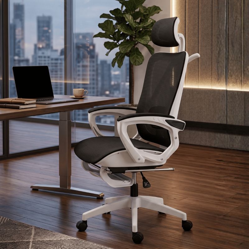 Sillas Ejecutivas Pro Mesh ZoeDay Blanco con Negro