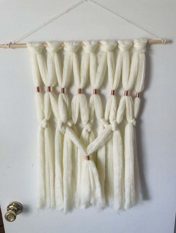 Wool Roving Wall Hanging