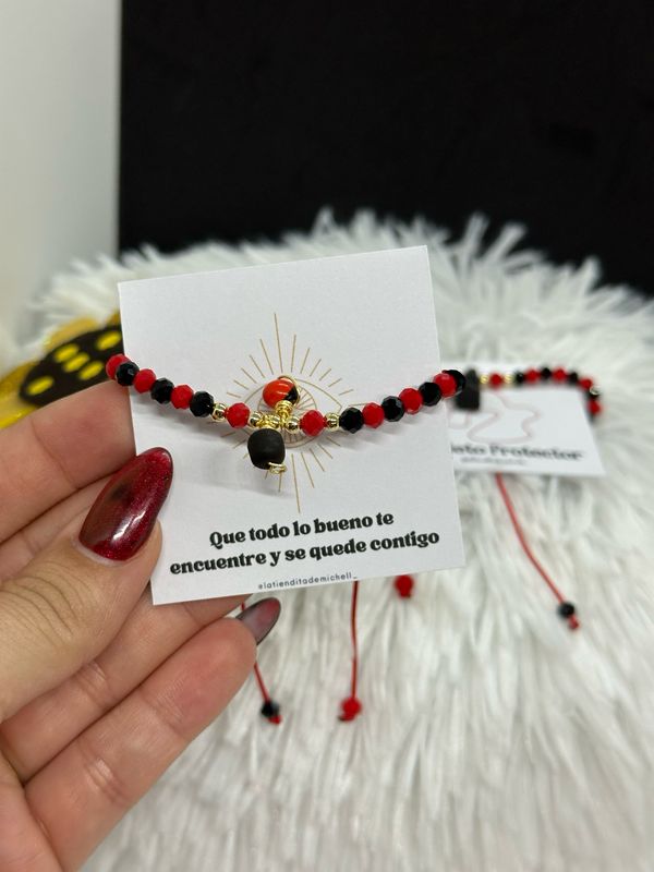 Pulsera Amuleto de Protección cristal checo